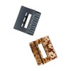 Goody SlideProof Square Claw Clips - 2 Ct, Black &