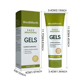 WEST&MONTH 1/2/4pcs West&Month Aloe Vera Exfoliating Gel Facial Cleansing Exfoliating Skin Pore Hydrating Firming Beauty Gel - Specification: 2PCS