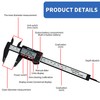 HEA 6" Digital Caliper, Precision Electronic Micrometer 150mm/0-6" with Large