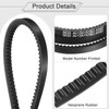 sourcing map 2Pcs AX62 EPDM V-Belt, Raw Edge Cogged Industrial