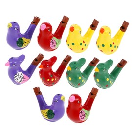 SUPVOX 10pcs Ceramic Water Bird Whistles Fun for Attractive Cartoon Design Encourages Early Music Learning