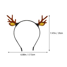 minkissy 4pcs Antler Headband Christmas Headbands for Christmas Hair Band Cartoon Headband Christmas Headdress Christmas Cartoon Hair Christmas Hair Hoop Christmas Headwear Fabric