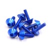 uxcell 8pcs Blue Aluminum Alloy Motorcycle Hex Socket Head Bolts