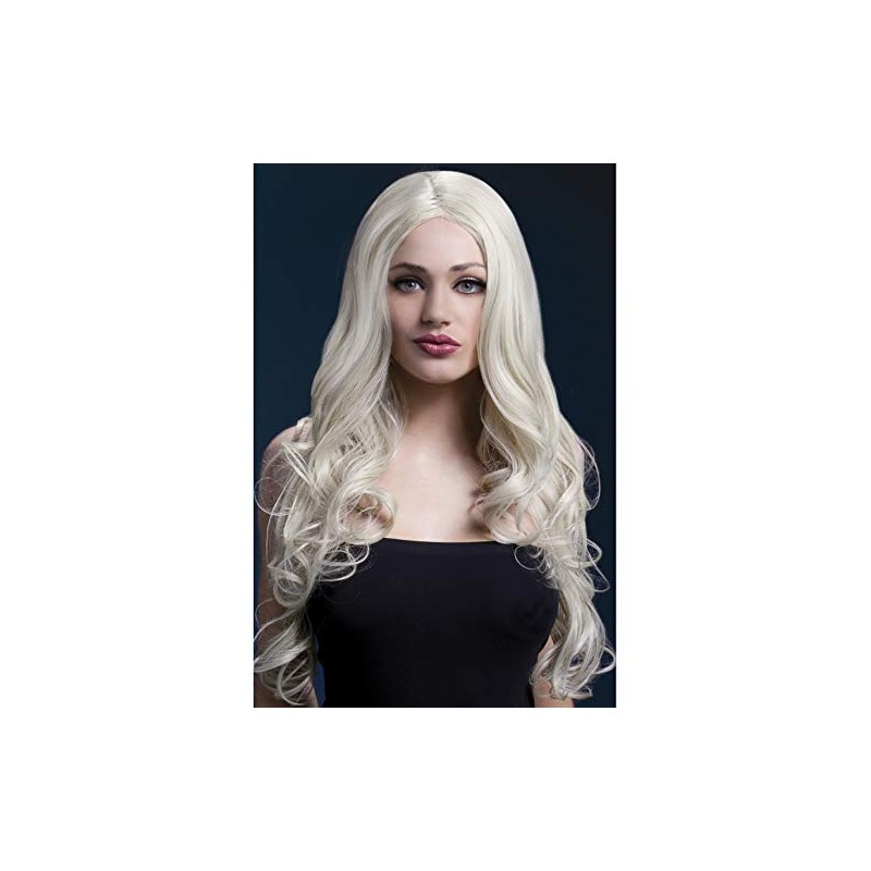 Smiffys Fever Collection, Rhianne Wig, Blonde, Long, Slightly Curly with