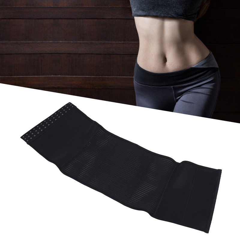 Waist Trainer Corset Shapewear Tummy Control 3 Row Hook Black