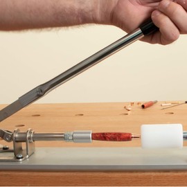 Savannah Pen Press with Anodized Aluminum Base and Adjustable Assembly Rod with UHMW Pressure Stop for Assembling Pen Parts | Exerts up to 30 Pounds of Pressure