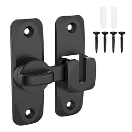 Door Bolt Stainless Steel 90°/180° Sliding Door Lock Black for Garden Kitchen Window Latch Door Bolt Door