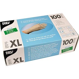 Papstar Disposable Gloves XL Powdered White Pack of 100