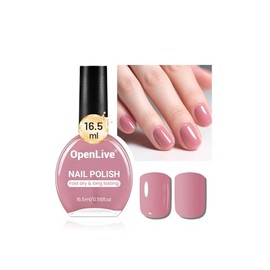 OpenLive 16.5ml Esmalte de uñas rosa polvoriento de secado rápido de gran volumen, rosa claro, esmalte de uñas de secado rápido y color duradero, arte