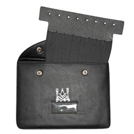 UK EMPIRE GROUP Masonic Regalia Pocket Jewel Holder (Large Size) Black Leather | Freemason jewelry Case/Pad