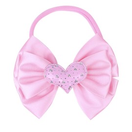 ZCYYYS Love Heart Bow Headband for Baby Girls Valentines Hair Band Hair Accessories for Toddler TSFD23 (Pink 2 Layers Bow, One Size)