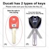 Aftermarket Ducati Aftermarket Double Sided Red Key Blank with T5