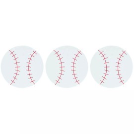 BESTPYSANKY Set of 3 Foam Baseball Craft Cutouts 4.3-Inch DIY Crafts