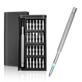 XLX 24-in-1 Small Precision Screwdriver Set, Professional Magnetic Mini Repair Tool Kit for Phone, Computer, Watch, Laptop, Macbook, Ring Doorbell, Eyeglass, Electronic, [Bearing Steel] Screw Driver