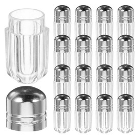 Healeved - 20 botellas vacías para píldoras con tapas, recipientes para medicamentos, botellas de medicamentos, organizador de medicamentos de plástico, recipientes pequeños para píldoras