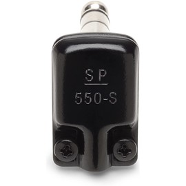 Squareplug SP550-SBK Low Profile Right Angle 1/4" TRS/Stereo Plug, Black