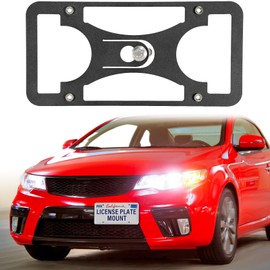 No Drill Front License Plate Bracket Compatible with Kia Forte 2014-2024