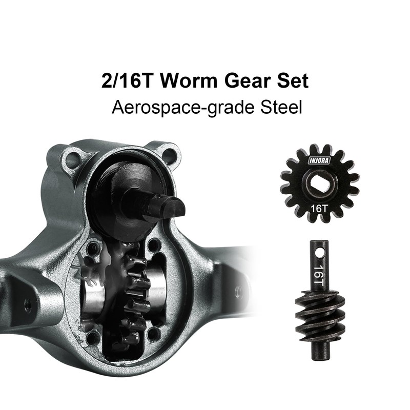 INJORA +4mm Planet Axles with Double Joint Shafts & Brass
