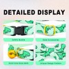 Cat Bow Collar, Green Dinosaur Pattern, Quick Release Safety Buckle,