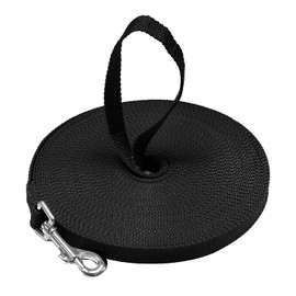 Dog/Puppy Obedience Long Recall Training Agility Lead Leash - Perfect for Pet Behavior Training, Multiple Sizes (75 ft, Black)