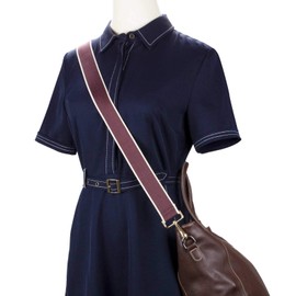 ZANQANO Purse Strap Replacement Crossbody Bag Women Wide Adjustable Jacquard Woven Handbag Straps, Dark Plum Brown, Wide: 1.5in (3.8cm), Classic