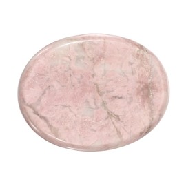 PATIKIL Thumb Worry Stone for Anxiety, Natural Oval Crystal Stone, Polished Gemstone Hand Carved Pocket Rock Anxiety Crystals for Women Stress Gifts Meditation, Dark Pink