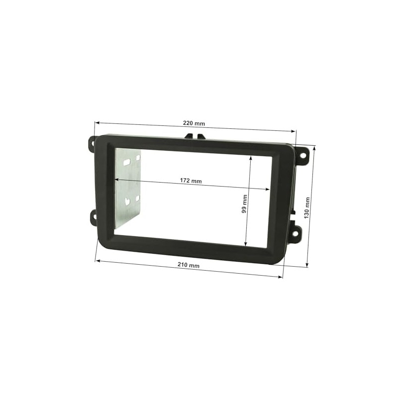 tomzz Audio 2457-037-3 Double DIN Radio Faceplate Compatible with VW