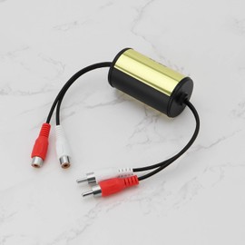 VGOL 2Pcs Effectively Reduce Audio Noise Filter RCA Male to Female 2 Channels Audio Filter for Car Audio and Home Audio Amplifiers