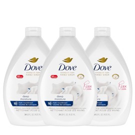 Dove Hand Wash For Clean & Softer Hands Deep Moisture Cleanser That Washes Away Dirt and Germs 34 oz 3 Count