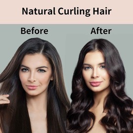 ANAOTA Hair Rollers for Heatless Overnight Curls - Soft Rubber Curling Rod Headband and Hair Claw Clip Set - Satin Pink