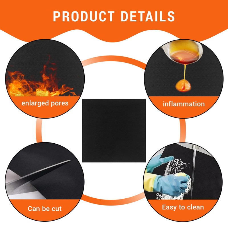 Katyjun Fire Protection Mat, 30 x 30 cm, Fireproof Underlay