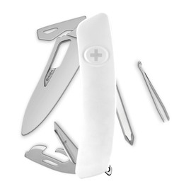 Navaja ALLMATT Single Hand SH04 R, 12 funciones, blanco