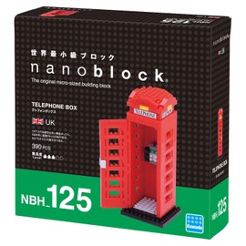 nanoblock NAN-NBH125 London Telephone Box Toy, Multicolor