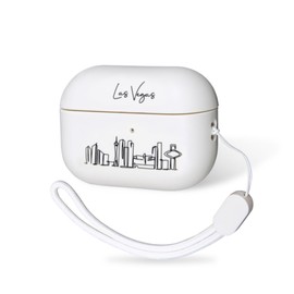 COLLECTIVE HOME - AirPods Pro 1st & 2nd Gen Case, U.S. City Skyline Design, Black Line Art of Iconic Cities, Premium TPU Material, Ideal for Stylish Protection and Gifts (las Vegas)