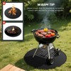 24inch Fire Pit Mat, Round Under Grill Blanket for Outdoor