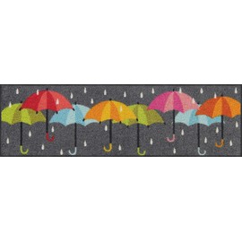 Salonloewe Raindance 030 x 100 cm Hallway Runner Narrow Entrance Mat Doormat Umbrellas Colourful