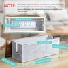 Large Cable Management Box, White Washed Wood Cord Organizer Box