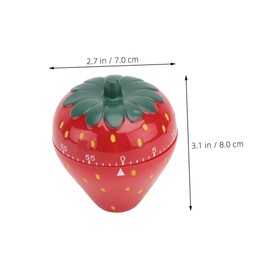 ABOOFAN Strawberry Shaped Mechanical Kitchen Timer Loud Countdown Timer for Cooking Baking Cute Fruit Design for Adults Portable Kitchen Accessory
