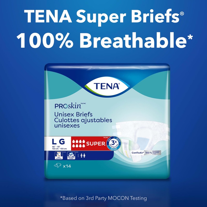 TENA ProSkin Unisex Adult Diapers with Tabs, Maximum Absorbency, X-Large,