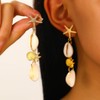 Starfish Shell Dop Earrings for Women (A)