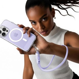 LISEN Teacher Lanyard, 60W USB C Cable Phone Wrist Strap, Anti Theft Phone Strap, Phone Charm with 2 Pack Tether Tab, Wrist Lanyard for Women and Men, Teacher, Purple Phone Lanyard