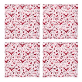 Cooksmart Set of 4 British Designed Christmas Napkins | Christmas Table Napkins For Parties, Events & Xmas Dinners | Cotton Xmas Napkins For All Festive Occasions - A Nordic Christmas