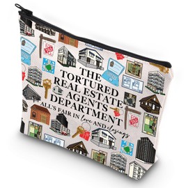 G2TUP Funny Real Estate Agents Cosmetic Makeup Bag Realtor Gift Realtor Appreciation Zipper Pouch Bag Realtor Agent Merch (Real Estate Agents MG)