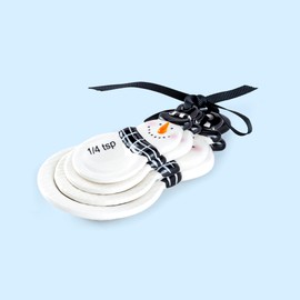 Potter's Studio Snowman 4-Piece Ceramic Measuring Spoon Set