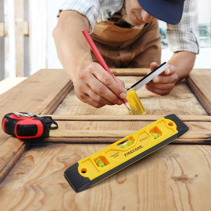 Firecore Magnetic Torpedo Level, 9-Inch Shockproof Toolbox Level with 3