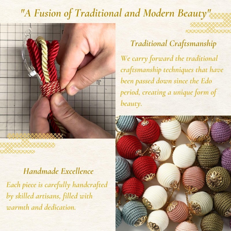 IROHA KYOTO Traditional Japanese Hair Clips, Sayagata Pattern Ribbon Barrette,