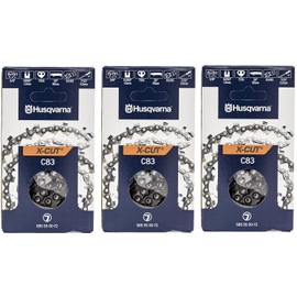 Husqvarna 585550072 20" Chainsaw Chain X-Cut 3/8" .050" 72 DL 3 Pack