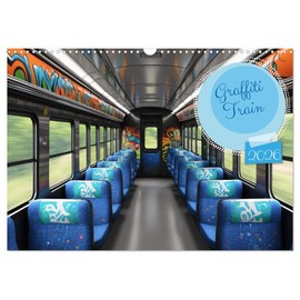 Graffiti Train (Wandkalender 2026 DIN A3 quer), CALVENDO Monatskalender: Faszinierende Graffiti-Kunst in Zugabteilen - ein Jahr voller urbaner Reiselust. (CALVENDO Orte)