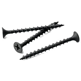 3.5mm x 25mm Black Phosphate Phillips Countersunk Drywall Screws Plasterboard Wood Screw Bugle Head (Pack of 100)