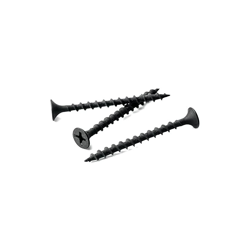 3.5mm x 25mm Black Phosphate Phillips Countersunk Drywall Screws Plasterboard
